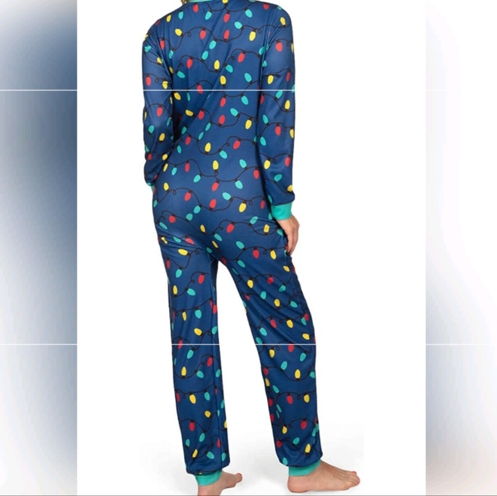 Tipsy elves light bulb matching family pajama onesie, size small